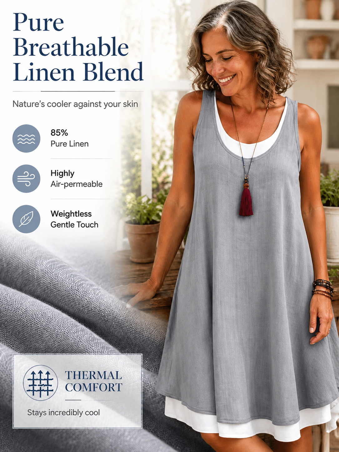 Casual Vacation Colorblock Sleeveless Summer Dress