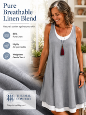 Casual Vacation Colorblock Sleeveless Summer Dress