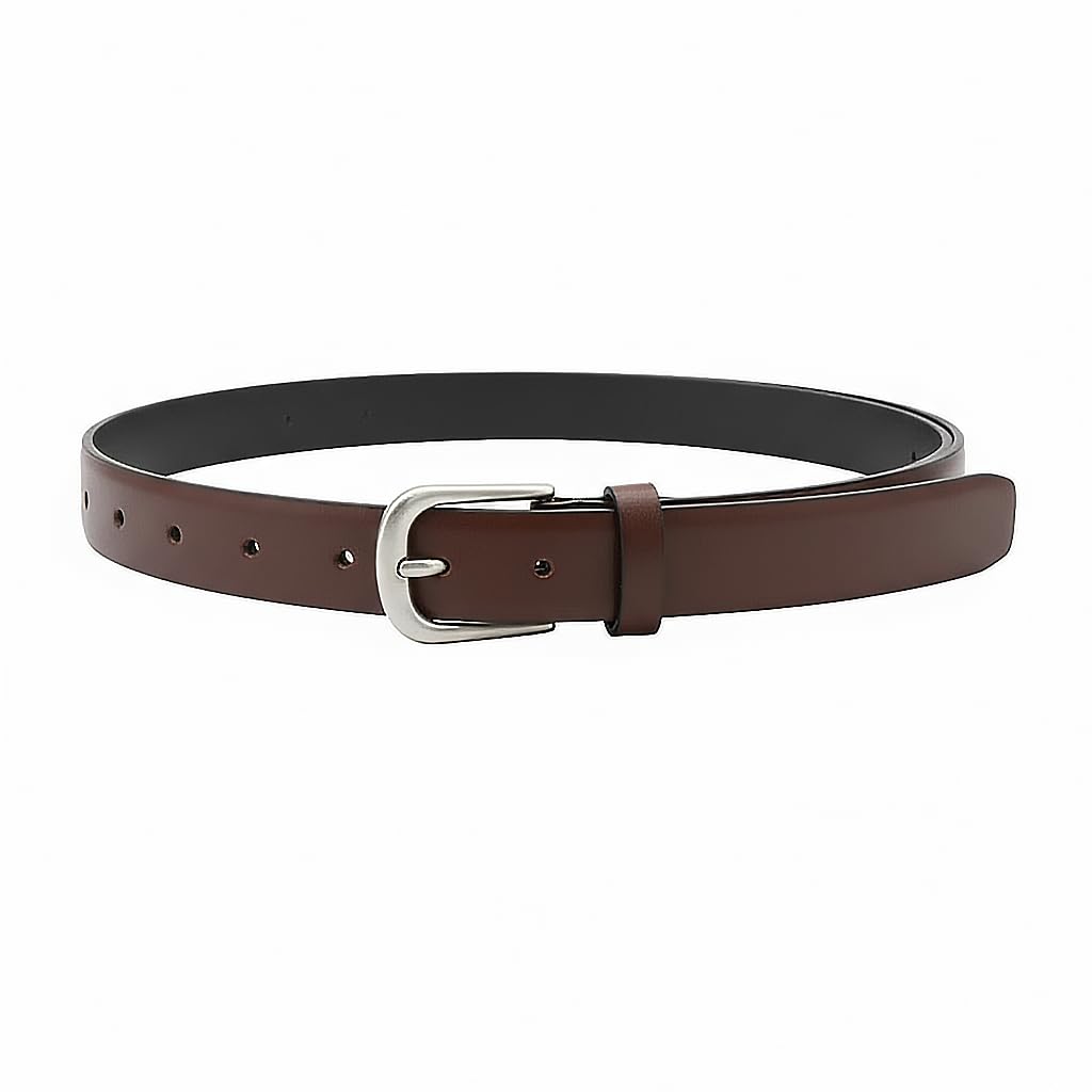 EMMIOL Cool Y2K Belt Women Black bb Belt Silver Buckle Oval D Ring Star Belts Trendy Streetwear Punk for Jeans