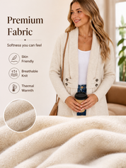 Women's Casual Double-Breasted Knit Cardigan