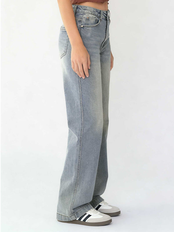 Comfort-Flex Wide Leg Denim Jeans
