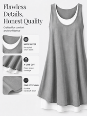 Casual Vacation Colorblock Sleeveless Summer Dress