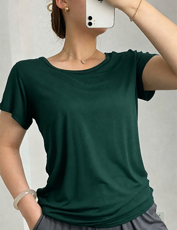 Modal Built-In Pads Short Sleeve
