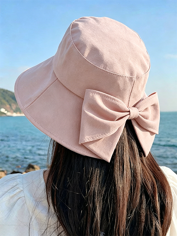 Women's Bow-Tie Wide-Brimmed Sun Hat