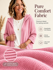 Women's 3/4 Sleeve Hooded Knit Cardigan