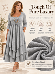Waist-Cinching Dress With Heart Decoration