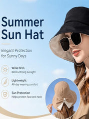 Women's Bow-Tie Wide-Brimmed Sun Hat