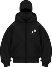 EMMIOL Balaclava Hoodies Full Zip Up Oversized Sweatshirt Y2K Hoodie | Balaclava Trendy Hoodie, Sweatshirts with Pockets Long Sleeve, Y2K Style, Casual Zipper Jackets, Fall Fashion Outfits