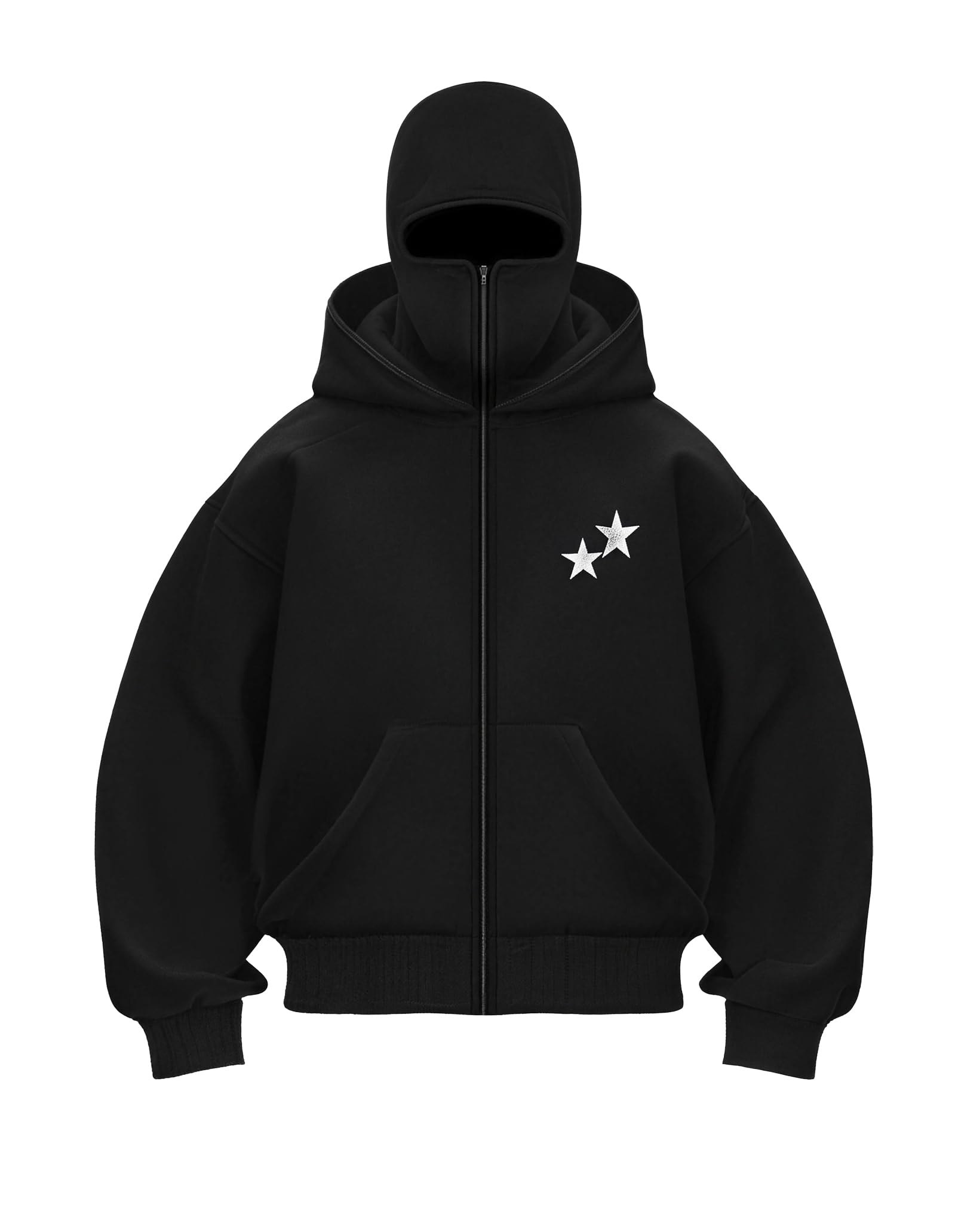 EMMIOL Balaclava Hoodies Full Zip Up Oversized Sweatshirt Y2K Hoodie | Balaclava Trendy Hoodie, Sweatshirts with Pockets Long Sleeve, Y2K Style, Casual Zipper Jackets, Fall Fashion Outfits
