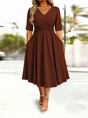 Waist-Cinching Dress With Heart Decoration
