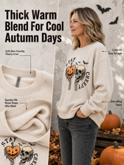 Retro Stay Creepy Halloween Sweatshirt