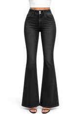 Mid Low Rise Stretch Bootcut Flare Denim Pants
