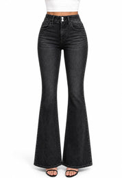 EMMIOL Mid-Low Rise Flare Jeans for Women, Y2K Baggy Boot Cut Flared Bootcut Wide Leg Womens Denim Pants Stretch