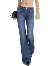 Mid Low Rise Stretch Bootcut Flare Denim Pants