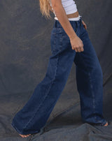 Low Rise Baggy Straight Leg Denim Pants