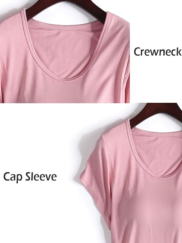 Modal Built-In Pads Short Sleeve