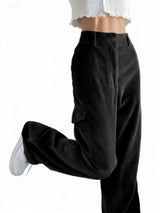 High-Waisted Corduroy Pants