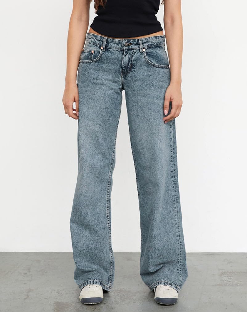 EMMIOL Low Rise Baggy Jeans for Women, Straight Leg Vintage Y2K Denim Pants | Low Waist, Wide Leg Jeans, Boyfriend Jeans for Women, Loose Fit Streetwear, 2026 Fashion Trendy Outfits