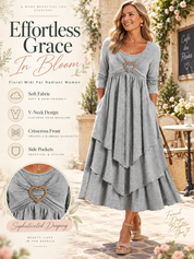 Waist-Cinching Dress With Heart Decoration