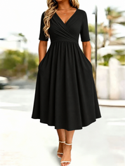 Waist-Cinching Dress With Heart Decoration