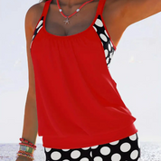 Tankini Swimsuit Set with Adjustable Sides