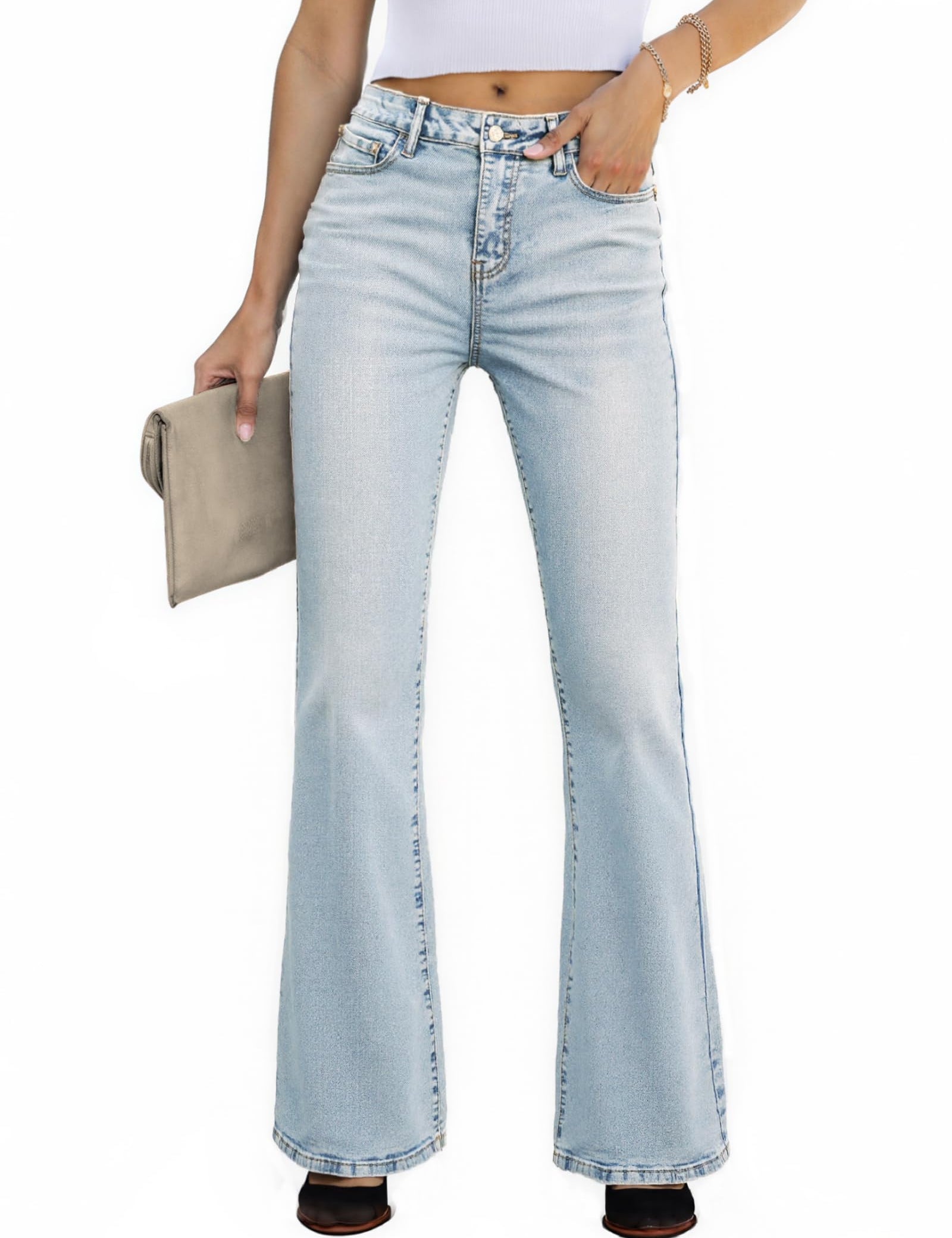 Women Classic Flared Denim Pants