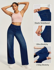 High Waisted Stretchy Denim Pants