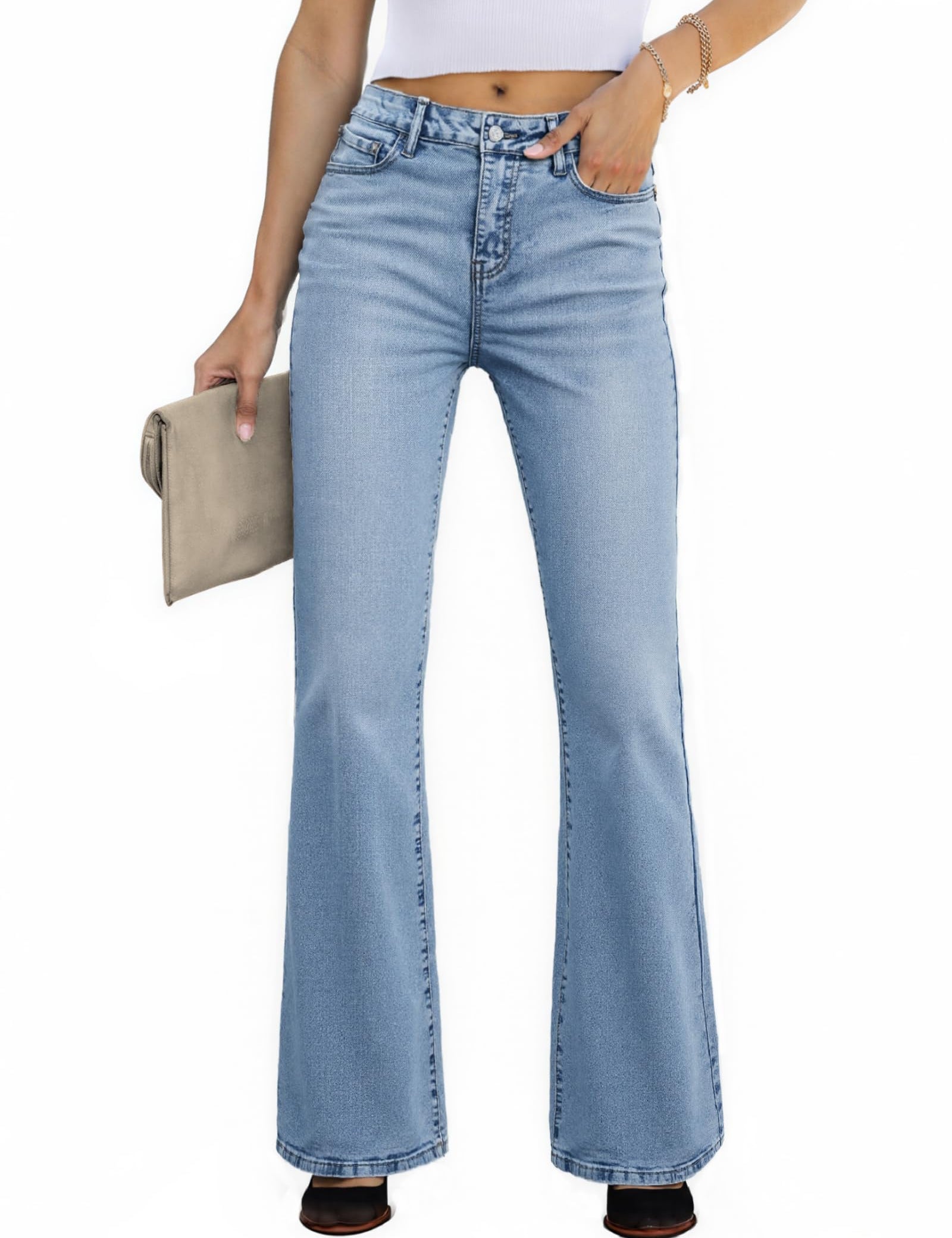 Women Classic Flared Denim Pants