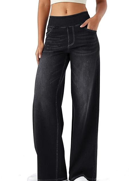 High Waisted Stretchy Denim Pants