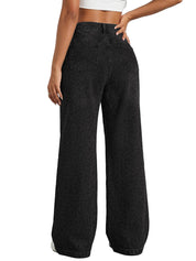 EMMIOL Women Baggy Jeans High Waist Boyfriend Streetwear Vintage Jeans Wide Leg Denim Pants