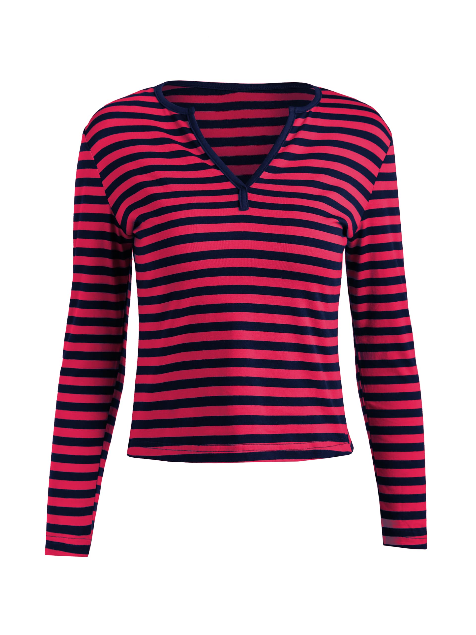 Womens Lace Long Sleeve Top Paneled Henley Shirts Y2k 2000s Fitted Going Out Tops Blouse
