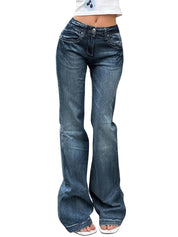 EMMIOL Women Bootcut Jeans Flare Jeans Mid-High Waisted Stretchy Jeans Trendy 90s Denim Pants