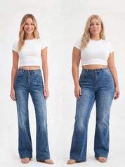 EMMIOL Flare Jeans for Women High Waisted Bootcut Jeans for Women Stretchy Denim Bell Bottom Pants Y2K School Outfits