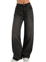 Women Baggy Jeans High Waisted Loose Fit Vintage Oversized Wide Leg Long Denim Pants Trousers