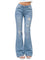 EMMIOL Stretchy Bootcut Jeans for Women High Waisted Womens Flare Jeans | Bell Bottom Jeans for Women, Trendy Y2K Jeans, Ripped Design, Mid High Rise Selection, Retro Denim Pants, Skinny jeans