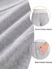 EMMIOL Wide Leg Sweatpants Women Foldover Lace Trim Baggy Lounge Pants | Stretchy Yoga Pants,Y2K Look,Back to School Outfits