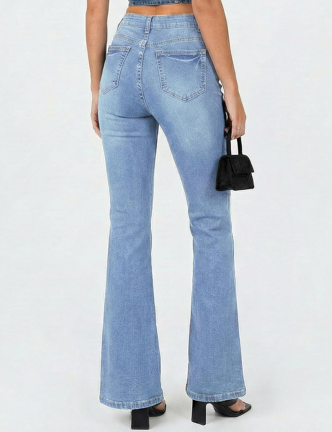 EMMIOL Stretchy Bootcut Jeans for Women High Waisted Womens Flare Jeans | Bell Bottom Jeans for Women, Trendy Y2K Jeans, Mid High Rise Selection, Retro Denim Pants, Skinny jeans, 90s Denim Pants