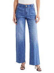 EMMIOL Womens Jeans Straight Leg,Mid-High Rise Baggy Denim Pants,Boyfriend Wide Leg,Loose Fit with Pocket,Runs Small; Size Up