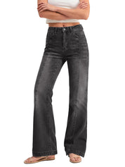 EMMIOL Flare Jeans for Women High Waisted Bootcut Jeans for Women Stretchy Denim Bell Bottom Pants Y2K School Outfits