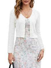 JOKELAMB Women Bolero Shrug Cropped Cardigan 3/4 Sleeve Shrugs for Dresses