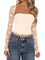 JOKELAMB Women's Lace Bolero Shrug, Sheer Floral Mesh Cropped Cardigan
