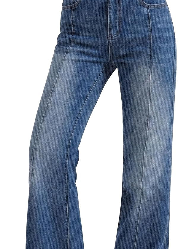 EMMIOL Flare Jeans for Women High Waisted Bootcut Jeans for Women Stretchy Denim Bell Bottom Pants Y2K School Outfits