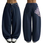 EMMIOL Women Boyfriends Hip Hop 90s Vintage Baggy Jeans Loose Denim Pants Mid Waist Jeans