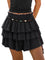 Women's Flowy Skort Skirt Tiered Ruffle Hem Mid Waist Summer Mini Skirt | Going Out Skirts Soft Stretchy Breathable Fabric Casual Bohemian Mini Shorts 2026 Summer Shorts
