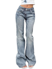 EMMIOL Women Bootcut Jeans Flare Jeans Mid-High Waisted Stretchy Jeans Trendy 90s Denim Pants