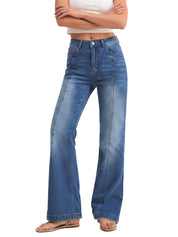 EMMIOL Flare Jeans for Women High Waisted Bootcut Jeans for Women Stretchy Denim Bell Bottom Pants Y2K School Outfits