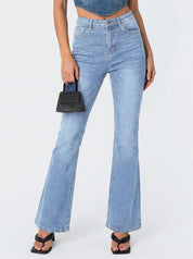 EMMIOL Stretchy Bootcut Jeans for Women High Waisted Womens Flare Jeans | Bell Bottom Jeans for Women, Trendy Y2K Jeans, Mid High Rise Selection, Retro Denim Pants, Skinny jeans, 90s Denim Pants