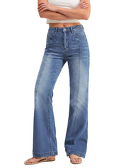 EMMIOL Flare Jeans for Women High Waisted Bootcut Jeans for Women Stretchy Denim Bell Bottom Pants Y2K School Outfits