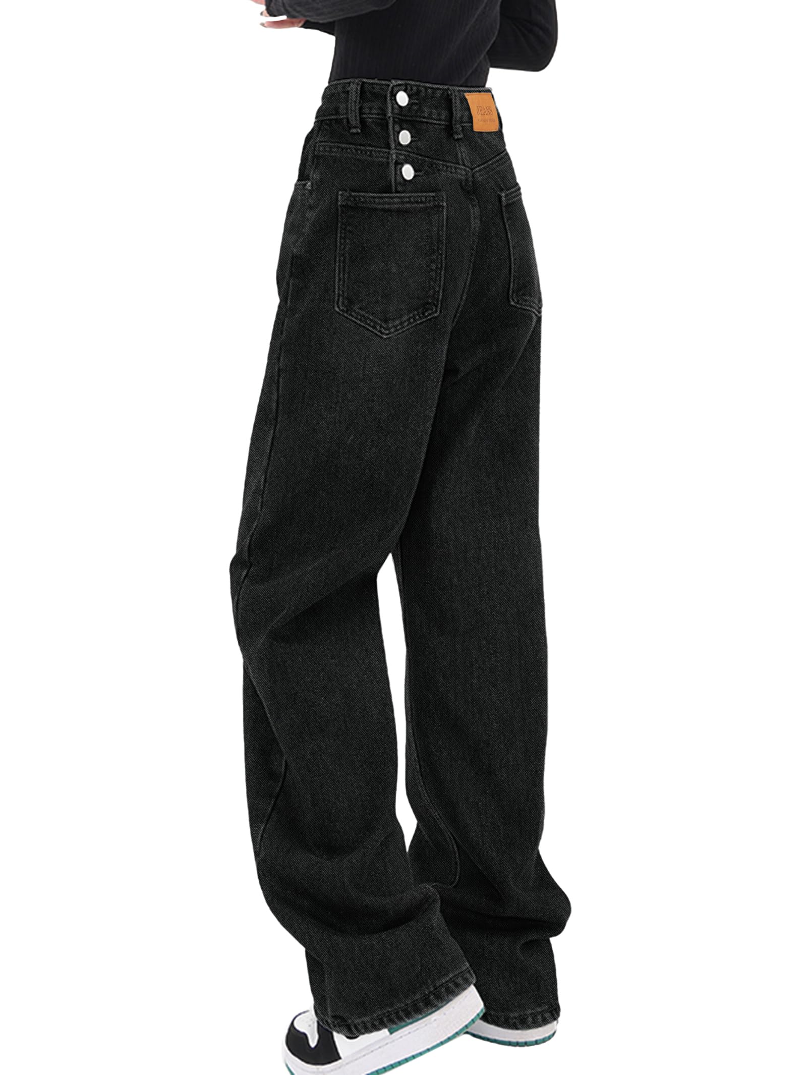 High Waist Streetwear Boyfriend Baggy Wide Leg Denim Pants