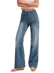 High Waisted Bootcut Flare Denim Pants